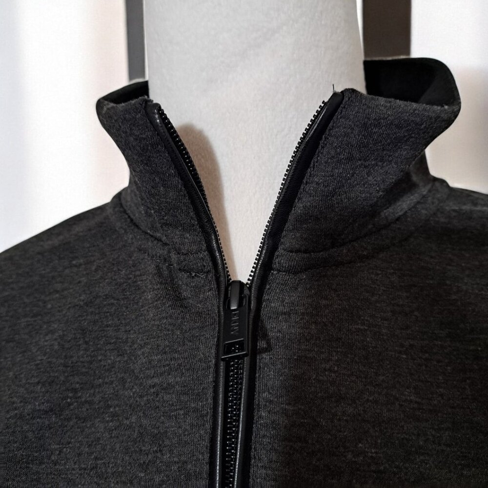 Men’s DKNY Fleece Sweater Pull Over Dark Grey Size Medium NWT - Picture 6 of 11